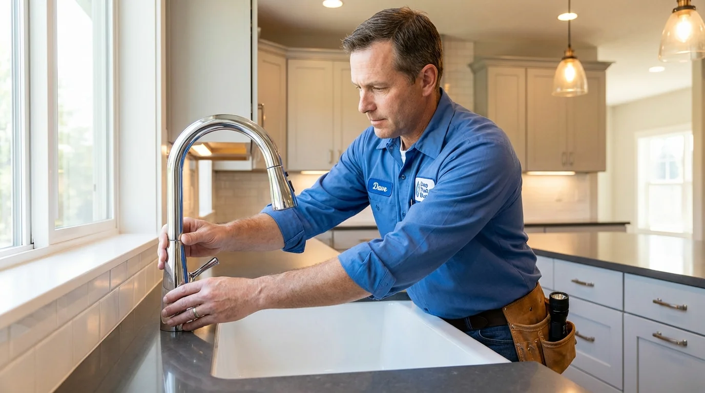 Kitchen faucet installation by Johns Plumbing LLC in Guyton