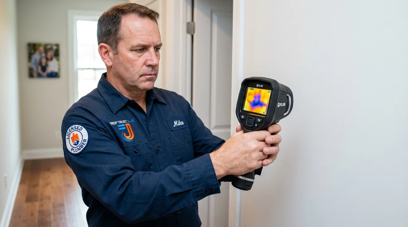 Thermal imaging leak detection by Johns Plumbing LLC in Guyton